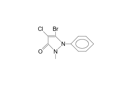 1-PHENYL-2-METHYL-4-CHLORO-5-BROMO-PYRAZOL-4-IN-3-ON