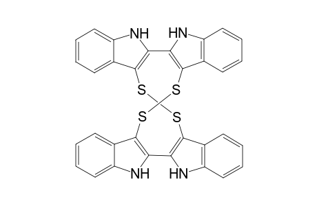 5,6,17,18-Tetrahydro-[1,2,7,8]tetrathiacyclododecino[4,3-b: 5,6-b' : 10,9-b" : 11,12-b"']tetrindole