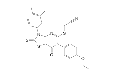 acetonitrile, [[3-(3,4-dimethylphenyl)-6-(4-ethoxyphenyl)-2,3,6,7-tetrahydro-7-oxo-2-thioxothiazolo[4,5-d]pyrimidin-5-yl]thio]-