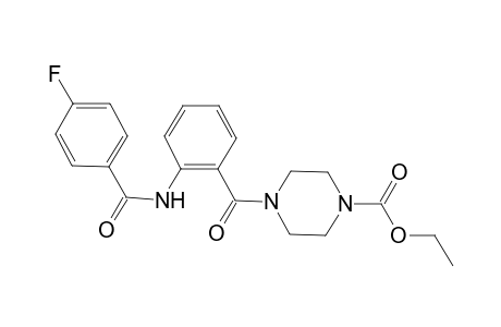 4-[[2-[[(4-fluorophenyl)-oxomethyl]amino]phenyl]-oxomethyl]-1-piperazinecarboxylic acid ethyl ester