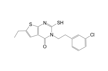 3-[2-(3-chlorophenyl)ethyl]-6-ethyl-2-sulfanylthieno[2,3-d]pyrimidin-4(3H)-one