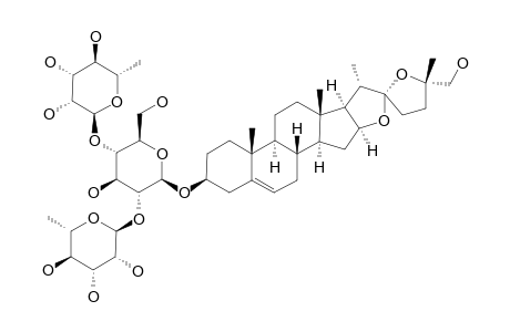 NUATIGENIN-3-O-[O-ALPHA-L-RHAMNOPYRANOSYL-(1->2)-O-[ALPHA-L-RHAMNOPYRANOSYL-(1->4)]-BETA-D-GLUCOPYRANOSIDE]