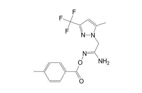 (1Z)-N'-[(4-methylbenzoyl)oxy]-2-[5-methyl-3-(trifluoromethyl)-1H-pyrazol-1-yl]ethanimidamide