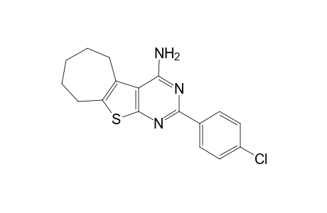 4-amino-2-(p-chlorophenyl)-6,7,8,9-tetrahydro-5H-cyclohepta[4,5]thieno[2,3-d]pyrimidine