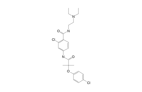 3'-chloro-2-(p-chlorophenoxy)-4'-{[2-(diethylamino)ethyl] carbamoyl)-2-methylpropionanilide