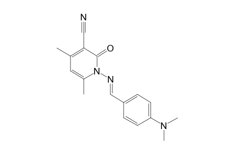 1,2-dihydro-4,6-dimethyl-1-{[p-(dimethylamino)benzylidene]amino}-2-oxonicotinonitrile