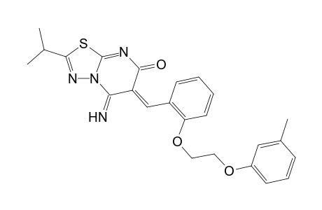 7H-[1,3,4]thiadiazolo[3,2-a]pyrimidin-7-one, 5,6-dihydro-5-imino-2-(1-methylethyl)-6-[[2-[2-(3-methylphenoxy)ethoxy]phenyl]methylene]-, (6Z)-