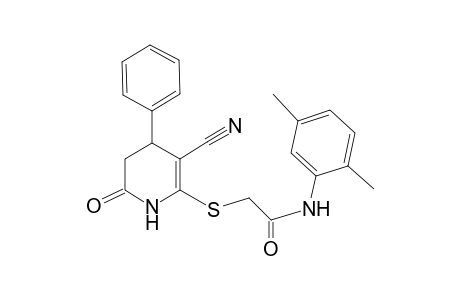 2-[(5-cyano-2-keto-4-phenyl-3,4-dihydro-1H-pyridin-6-yl)thio]-N-(2,5-dimethylphenyl)acetamide