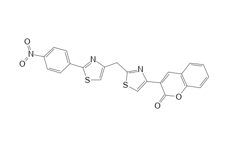 3-[2-[[2-(4-nitrophenyl)-1,3-thiazol-4-yl]methyl]-1,3-thiazol-4-yl]chromen-2-one