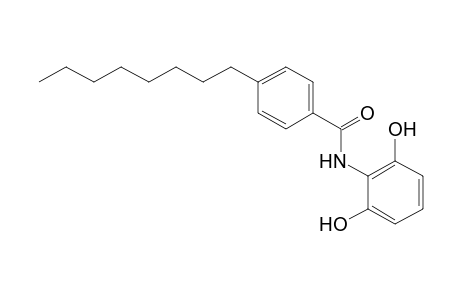 Benzamide, N-(2,6-dihydroxyphenyl)-4-octyl-