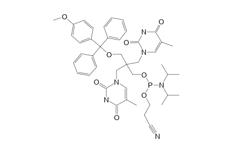 1-O-[(4-METHOXYPHENYL)-DIPHENYLMETHYL]-2,2-BIS-[(THYMIN-1-YL)-METHYL]-3-O-(P-BETA-CYANOETHYL-N,N-DIISOPROPYLAMINOPHOSPHINYL)-1,3-PROPANEDIOL