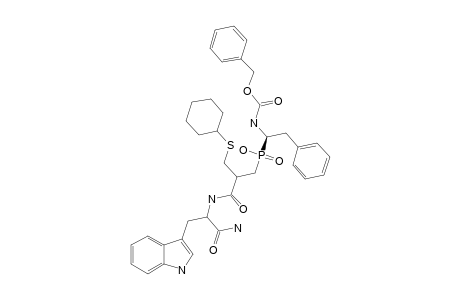 [(R)-(R,S)-(S)]-2-BENZYLTHIO-2-[(1'-(N-BENZYLOXYCARBONYL)-AMINO-2'-PHENYLETHYL)-HYDROXYPHOSPHINYL]-METHYL-PROPANOYL-(L)-TRYPTOPHANYLAMIDE