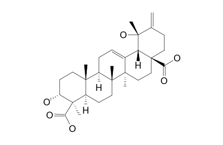 DIOSPYRIC_ACID_A;3-ALPHA,19-ALPHA-DIHYDROXY-URS-12,20-(30)-DIEN-24,28-DIOIC_ACID