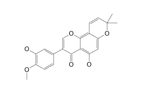 5,3'-DIHYDROXY-4'-METHOXY-2'',2''-DIMETHYLPYRANO-[5'',6'':8,7]-ISOFLAVONE