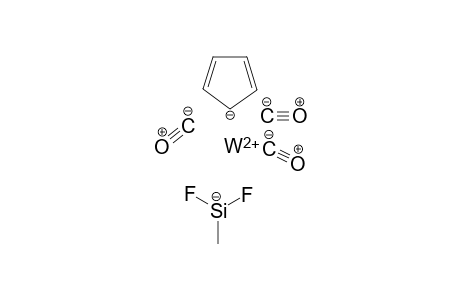 Tricarbonyl(pi-cyclopentadienyl)(difluoromethylsilyl)tungsten(II)