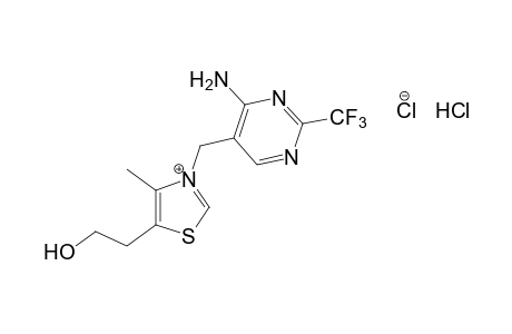 3-{[4-amino-2-(trifluoromethyl)-5-pyrimidinyl]methyl}-5-(2-hydroxyethyl)-4-methylthiazolium chloride, hydrochloride