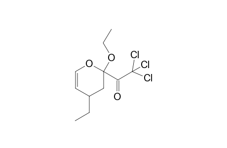 (2RS,4RS)-2-ethoxy-4-ethyl-3,4-dihydro-2H-pyran-2-yl trichloromethyl ketone