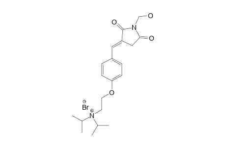 [4-(2-DIISOPROPYLAMINOETHOXY)-BENZYLIDENE]-N-HYDROXYMETHYLSUCCINIMIDE-HYDROBROMIDE