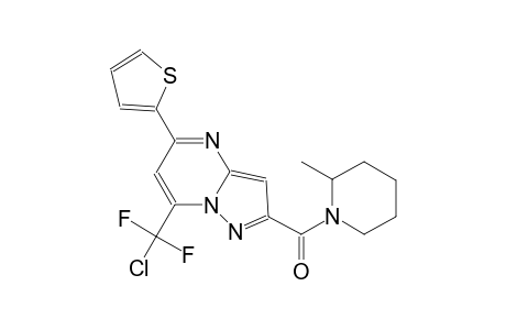 [7-[chloranyl-bis(fluoranyl)methyl]-5-thiophen-2-yl-pyrazolo[1,5-a]pyrimidin-2-yl]-(2-methylpiperidin-1-yl)methanone