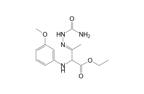 Ethyl 3-[(aminocarbonyl)hydrazono]-2-[(3-methoxyphenyl)amino]butanoate