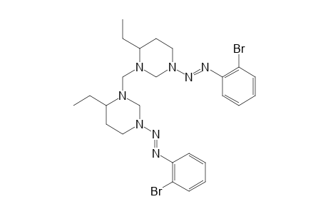 4-ETHYL-3-[[6-ETHYL-3-[2-(ORTHO-BROMOPHENYL)-1-DIAZENYL]-HEXAHYDRO-1-PYRIMIDINYL]-METHYL]-1-[2-(ORTHO-BROMOPHENYL)-1-DIAZENYL]-HEXAHYDROPYRIMIDINE