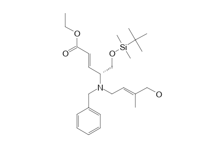 ETHYL-(2E,4S)-4-[BENZYL-[(2E)-4-HYDROXY-3-METHYL-2-BUTENYL]-AMINO]-5-[[TERT.-BUTYL-(DIMETHYL)-SILYL]-OXY]-2-PENTENOATE