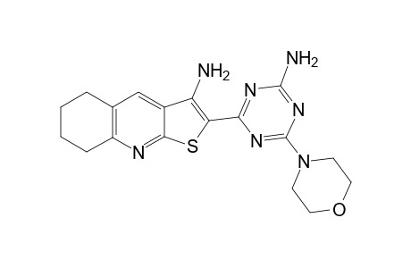 2-(4-amino-6-morpholin-4-yl-1,3,5-triazin-2-yl)-5,6,7,8-tetrahydrothieno[2,3-b]quinolin-3-amine