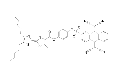 1-(4-METHYL-4',5'-DIPENTYLTETRATHIAFULVALENYL-5-CARBONYLOXY)-4-(13,13,14,14-TETRACYANO-ANTHRAQUINO-DIMETHANE-2-SULFONYLOXY)-BENZENE