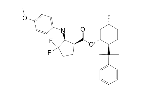 (+)-(2S,3S,1'R,2'S,5'R)-1,1-DIFLUORO-2-(4-METHOXYPHENYLAMINO)-3-(8'-PHENYLMENTHYLOXYCARBONYL)-CYCLOPENTANE