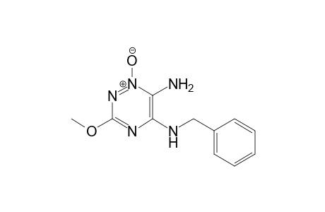 6-Amino-5-benzylamino-3-methoxy-1,2,4-triazine 1-oxide