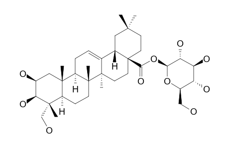 28-O-GLUCOPYRANOSYL-BAYOGENIN;2-BETA,3-BETA,23-TRIHYDROXY-OLEAN-12-EN-28-OIC-ACID-BETA-D-GLUCOPYRANOSYLESTER