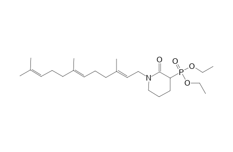 1-(3',7',11'-TRIMETHYL-2'E,6'E,10-DODECATRIENYL)-3-(DIETHOXYPHOSPHINYL)-2-PIPERIDINONE