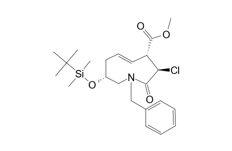 (PR)-(E)-(3R,4R,8R)-N-BENZYL-8-(TERT.-BUTYLDIMETHYLSILOXY)-3-CHLORO-4-METHOXYCARBONYL-2,3,4,7,8,9-HEXAHYDRO-1H-AZONIN-2-ONE