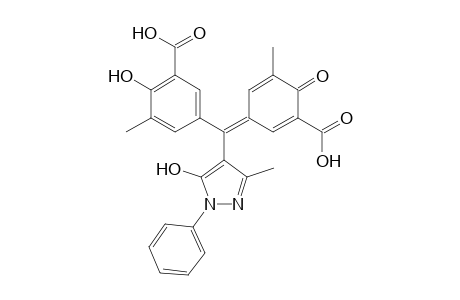 Benzoic acid, 5-[(3-carboxy-5-methyl-4-oxo-2,5-cyclohexadien-1-ylidene)(4,5-dihydro-3-methyl-5-oxo-1-phenyl-1H-pyrazol-4-yl)methyl]-2-hydroxy-3-methyl-