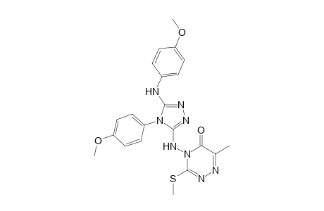 4-[[4-(4-methoxyphenyl)-5-(p-anisidino)-1,2,4-triazol-3-yl]amino]-6-methyl-3-(methylthio)-1,2,4-triazin-5-one