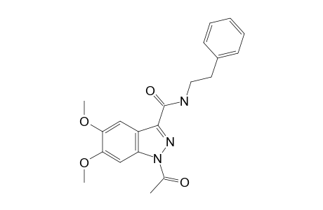 1-acetyl-5,6-dimethoxy-N-phenethyl-1H-indazole-3-carboxamide