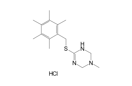 3-methyl-6-[(2,3,4,5,6-pentamethylbenzyl)thio ]-1,2,3,4-tetrahydro-s-triazine, monohydrochloride