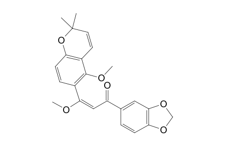 (E)-3,4-METHYLENEDIOXY-2'-METHOXY-6'',6''-DIMETHYL-CHROMENO-[2'',3'':4',3']-9-METHOXY-CHALCONE