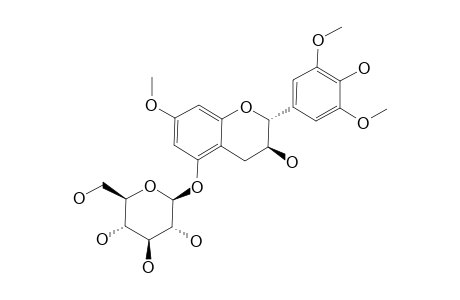 PLUMERUBROSIDE;(2-R,3-S)-3,4'-DIHYDROXY-7,3',5'-TRIMETHOXYFLAVAN-5-OBETA-D-GLUCOPYRANOSIDE