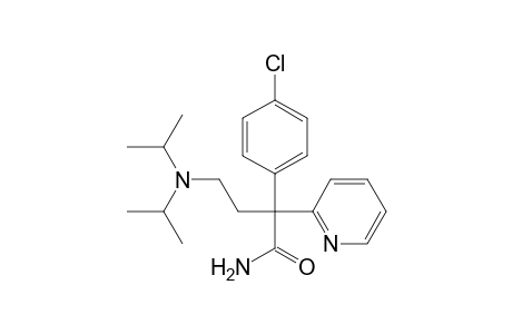 2-Pyridineacetamide, .alpha.-[2-[bis(1-methylethyl)amino]ethyl]-.alpha.-(4-chlorophenyl)-