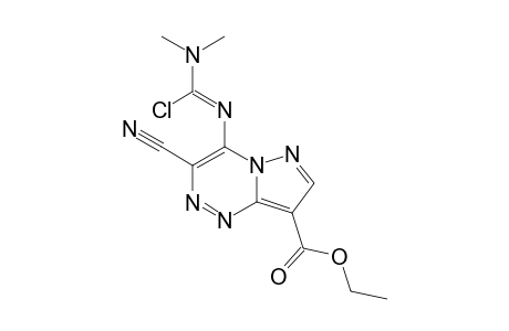 Ethyl 4-chlorodimethylaminomethylenamino-3-cyanopyrazolo[5,1-c][1,2,4]triazine-8-carboxylate