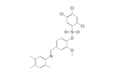 2-methoxy-4-[N-(2,4,5-trimethylphenyl)formimidoyl]phenol, 2,4,5-trichlorobenzenesulfonate