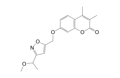 2H-1-Benzopyran-2-one, 7-[[3-(1-methoxyethyl)-5-isoxazolyl]methoxy]-3,4-dimethyl-