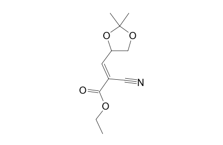 ETHYL-ALPHA-CYANO-BETA-[2',2'-DIMETHYL-1',3'-DIOXOLAN-4'(S)-YL]-ACRYLATE