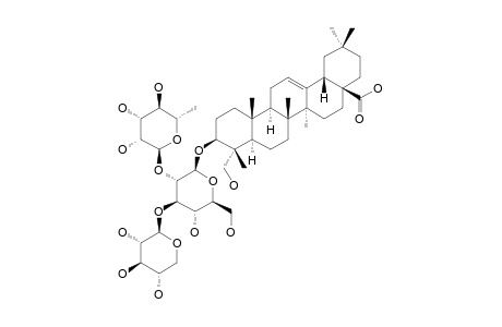 3-O-BETA-D-XYLOPYRANOSYL-(1->3)-[ALPHA-L-RHAMNOPYRANOSYL-(1->2)]-BETA-D-GLUCOPYRANOSYLHEDERAGENIN;3-O-BETA-D-XYLOPYRANOSYL-(1->3)-[ALPHA-L-RHAMNOP