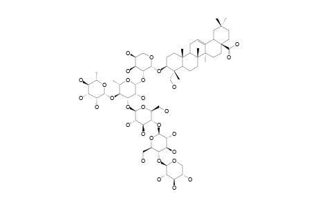 DIPSACUS-SAPONIN-C;HEDERAGENIN-3-O-BETA-D-XYLOPYRANOSYL-BETA-D-GLUCOPYRANOSYL-(1-4)-BETA-D-GLUCOPYRANOSYL-(1-3)-[ALPHA-L-RHAMNOPYRANOSYL-(1-4)]-ALPHA-L-RHAMNOP