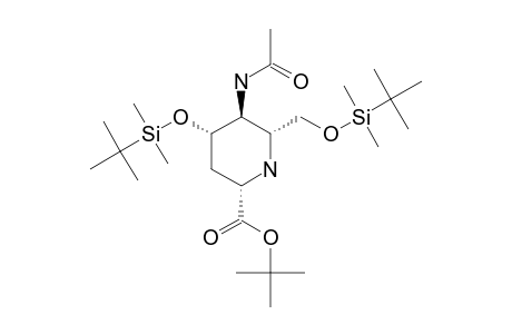 TERT.-BUTYL-(2S,4S,5S,6R)-5-ACETAMIDO-4-[(TERT.-BUTYL)-DIMETHYLSILYLOXY]-6{[(TERT.-BUTYL)-DIMETHYLSILYLOXY]-METHYL}-PIPERIDINE-2-CARBOXYLATE