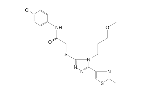 4'-chloro-2-{[4-(3-methoxypropyl)-5-(2-methyl-4-thiazolyl)-4H-1,2,4-triazole-3-yl]thio}acetanilide