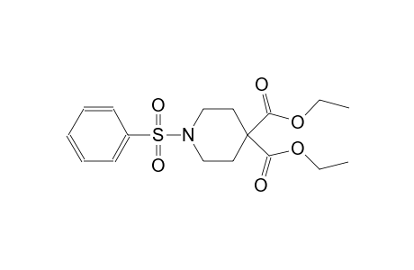 1-(phenylsulfonyl)-4,4-piperdinedicarboxylic acid, diethyl ester