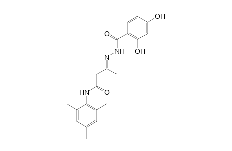 3-(2,4-Dihydroxybenzoylhydrazono)-N-mesitylbutyramide